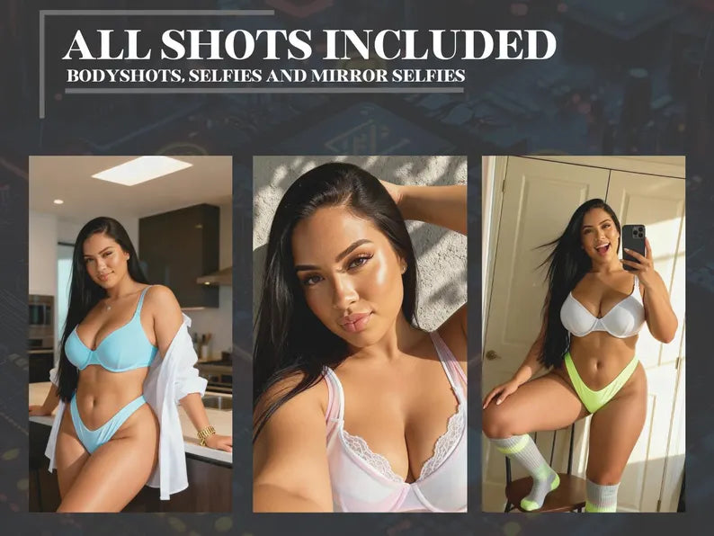 Ultra Realistic Curvy Latina Ai Influencer Model "Nurse Lola" 100+ HD Pics + 14 Reels Set | Perfect ai influencer | Instant Download