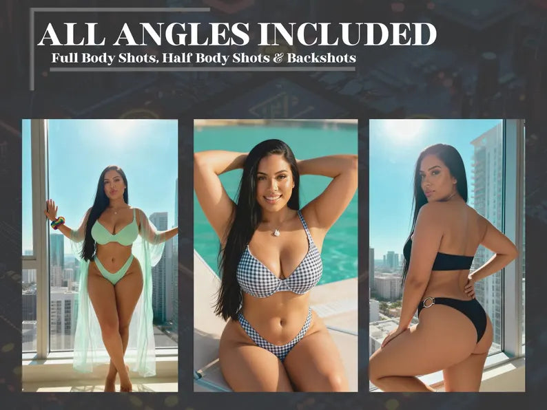 Ultra Realistic Curvy Latina Ai Influencer Model "Nurse Lola" 100+ HD Pics + 14 Reels Set | Perfect ai influencer | Instant Download