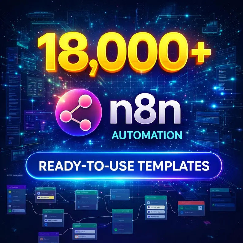 18000+ n8n Automation Templates Mega Bundle AI Social Media Content Creation, Marketing Business Automation