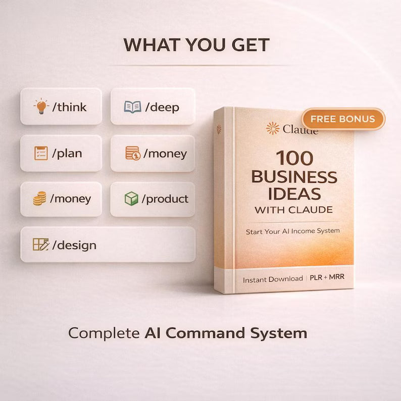 Claude AI Prompt Codes System, Business Ideas, Make Money Workflow (Digital Download)