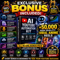 AI YouTube Automation Kit | Faceless Channel System | Scripts Voiceovers Thumbnails Workflow | PLR MRR Digital Download
