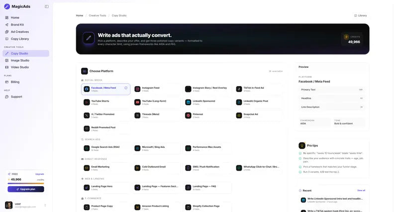 AI Marketing SaaS Platform | AI Image, Video & Ad Copy Generator | Self Hosted Laravel Source Code | AI Advertising Software